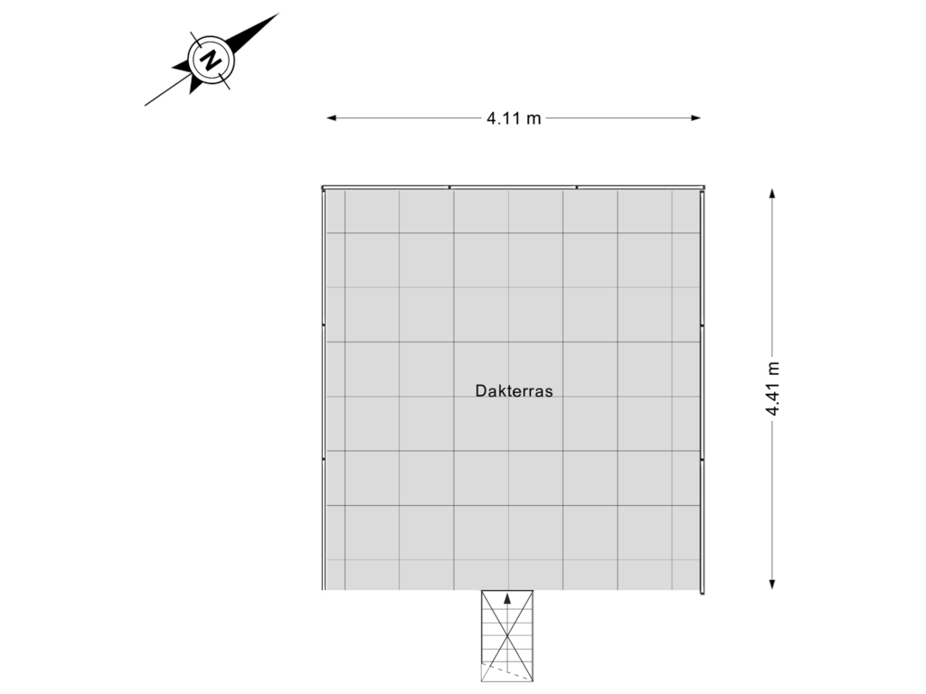 Bekijk plattegrond van Dakterras van Markgraaflaan 51