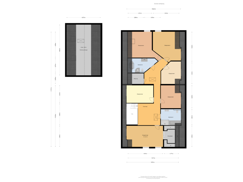 Bekijk plattegrond van Eerste verdieping van Hoofdstraat 164-A