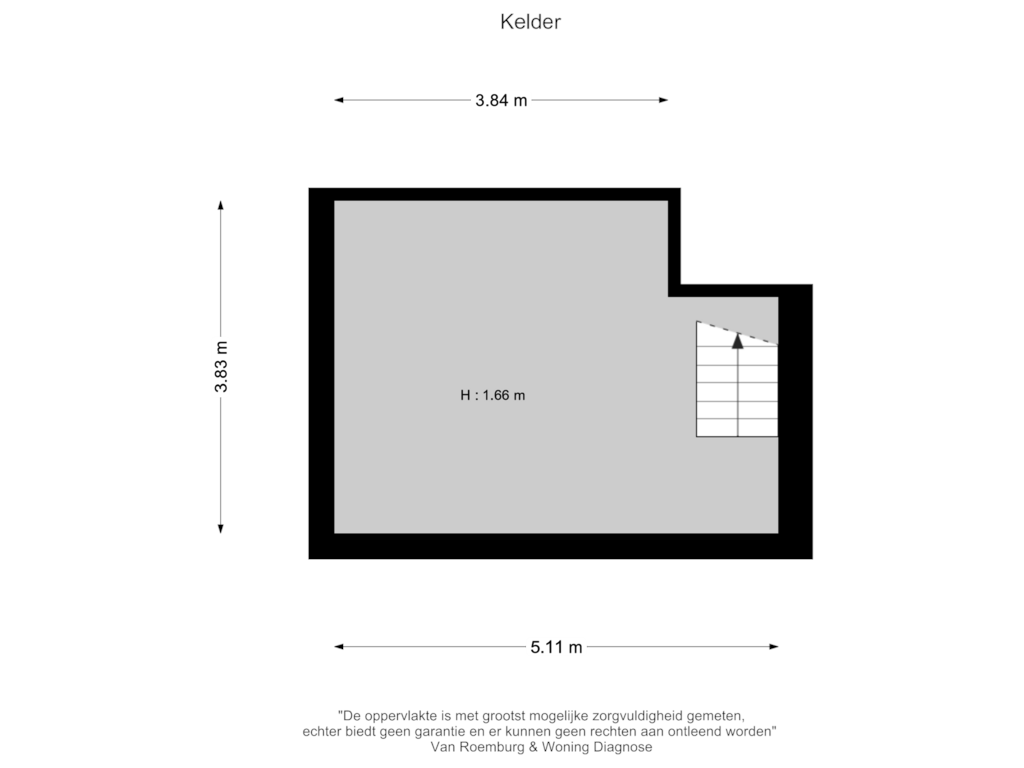 Bekijk plattegrond van Kelder van Hoofdstraat 164-A