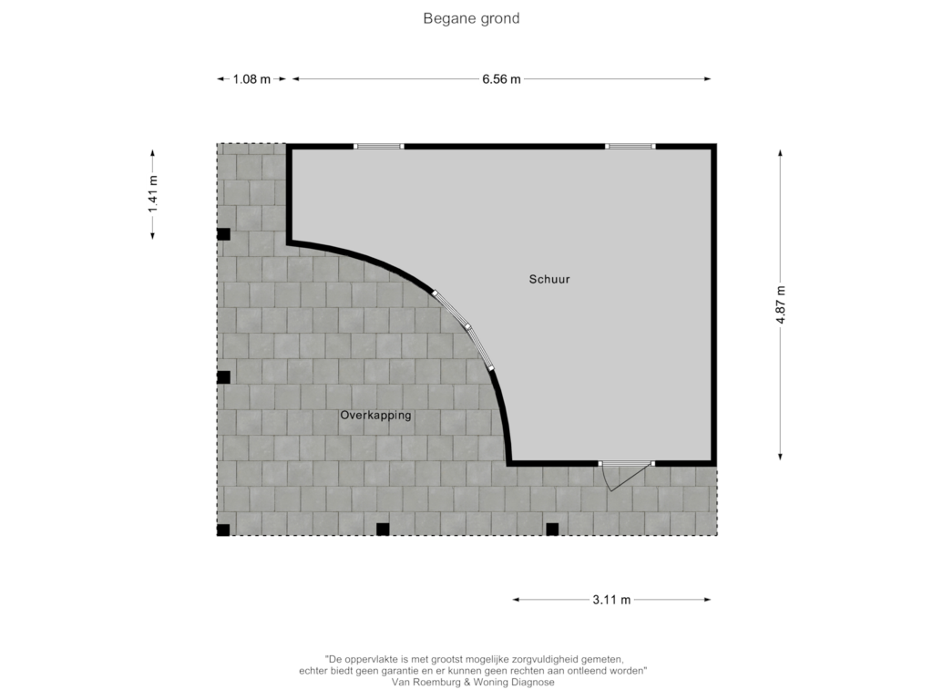 Bekijk plattegrond van Schuur van Hoofdstraat 164-A