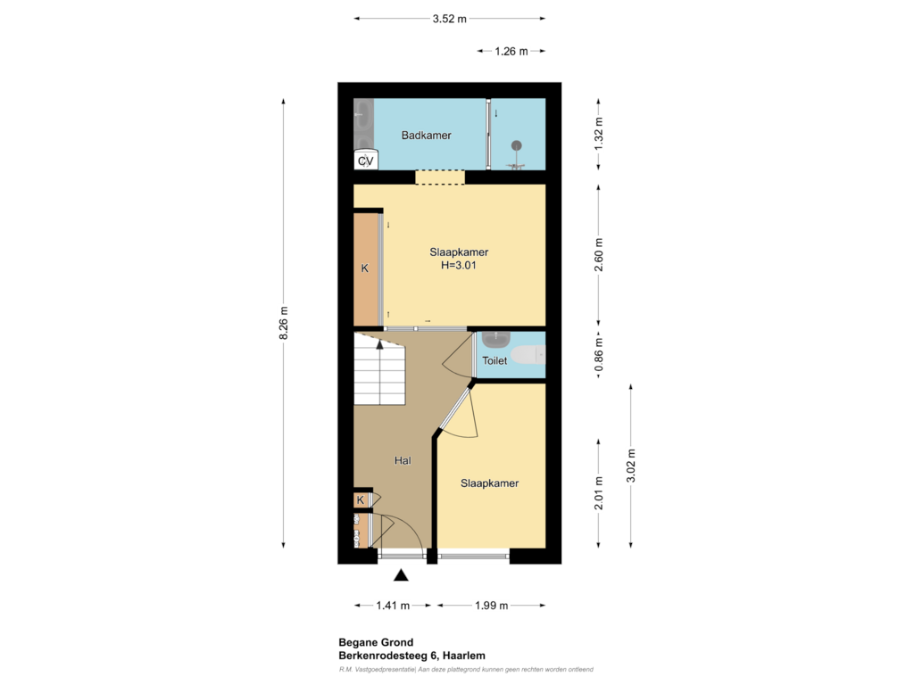 Bekijk plattegrond van Begane Grond van Berkenrodesteeg 6