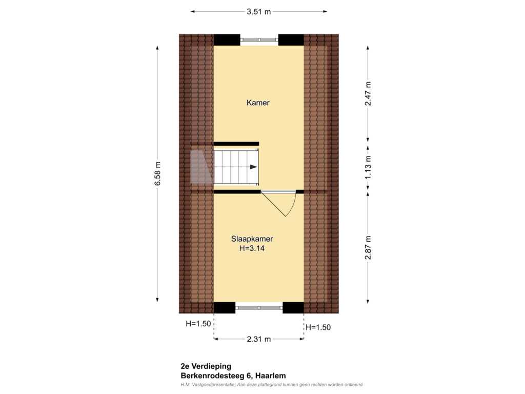 Bekijk plattegrond van 2e Verdieping van Berkenrodesteeg 6