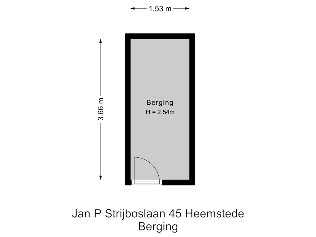 View floorplan of Berging of Jan P. Strijboslaan 45