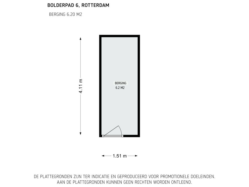 View floorplan of Berging of Bolderpad 6