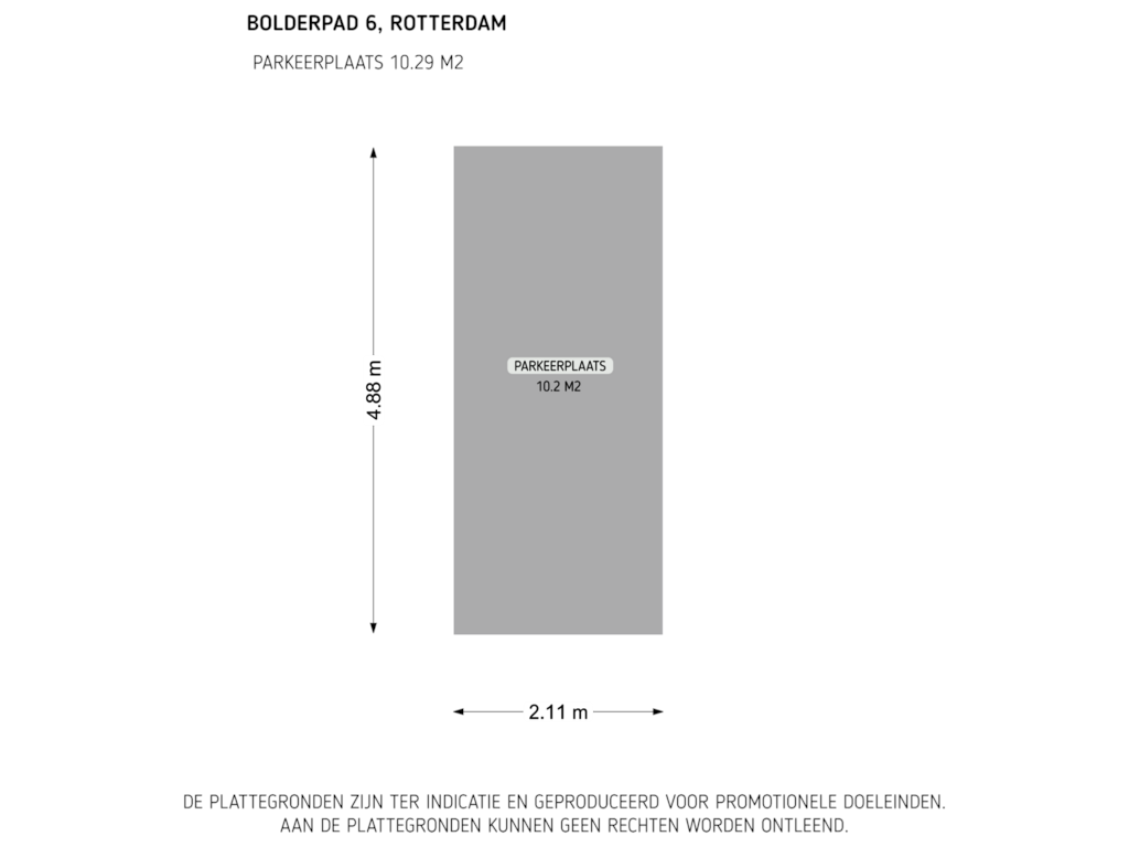 View floorplan of Parkeerplaats of Bolderpad 6