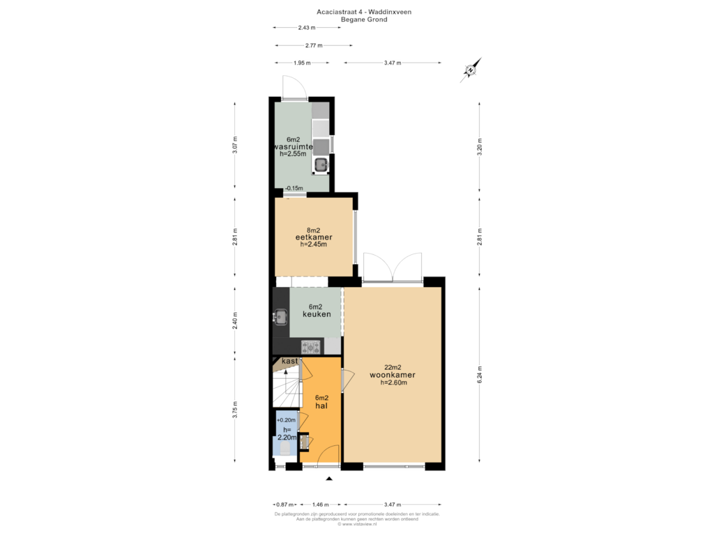 Bekijk plattegrond van BEGANE GROND van Acaciastraat 4