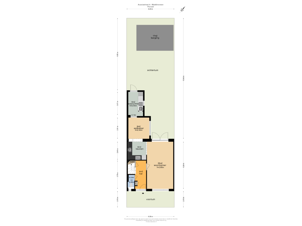 Bekijk plattegrond van PERCEEL van Acaciastraat 4