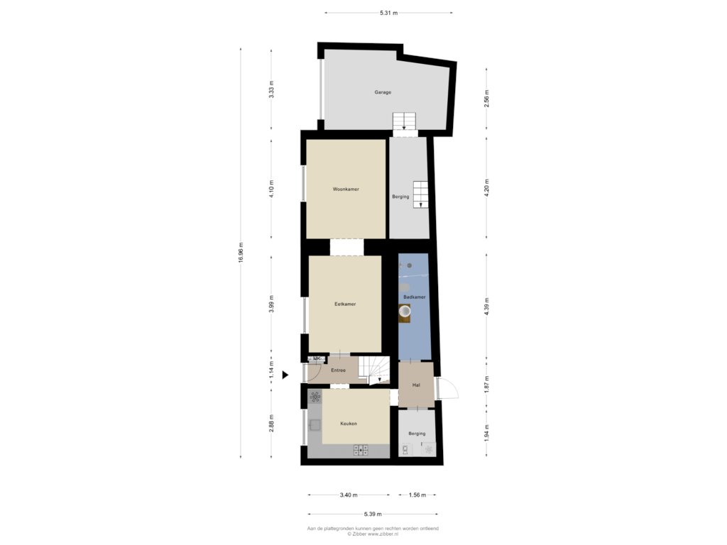 Bekijk plattegrond van Begane grond van Grachtstraat 37