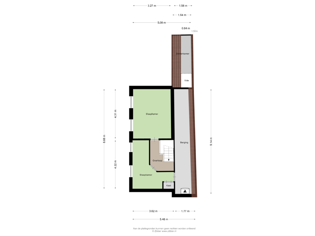 Bekijk plattegrond van Eerste Verdieping van Grachtstraat 37