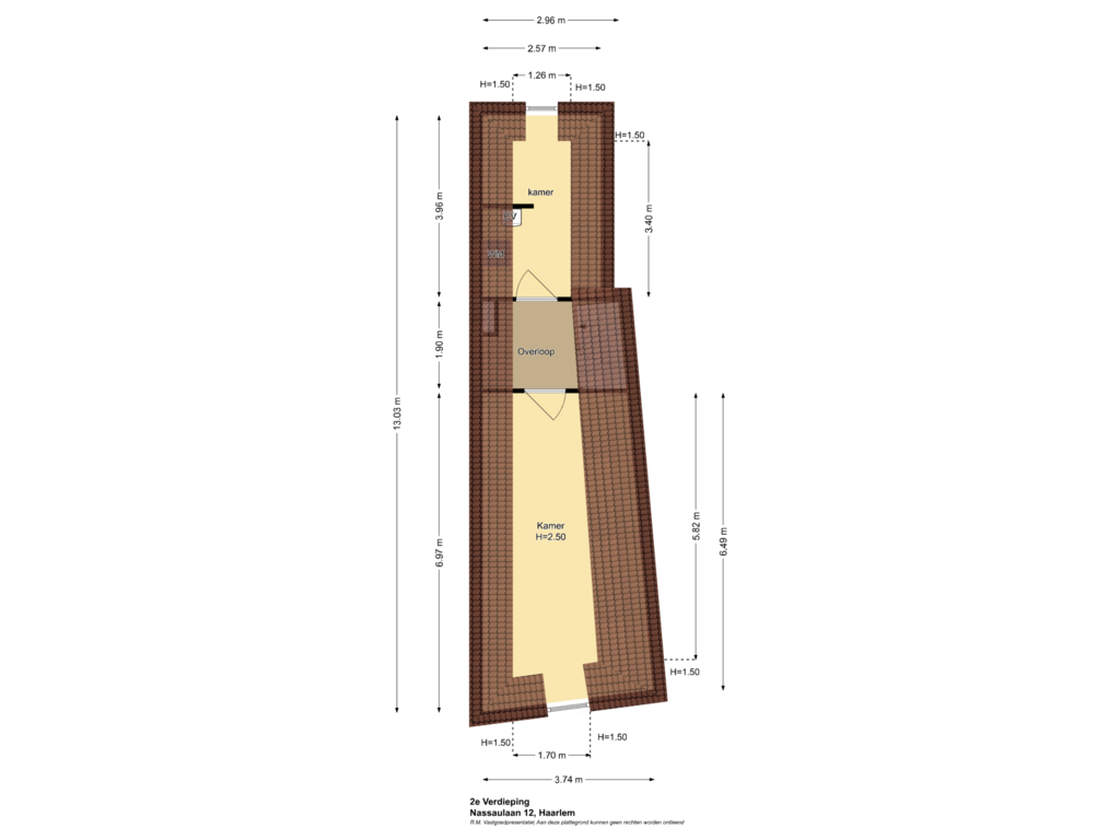 Bekijk plattegrond van 2e Verdieping van Nassaulaan 12