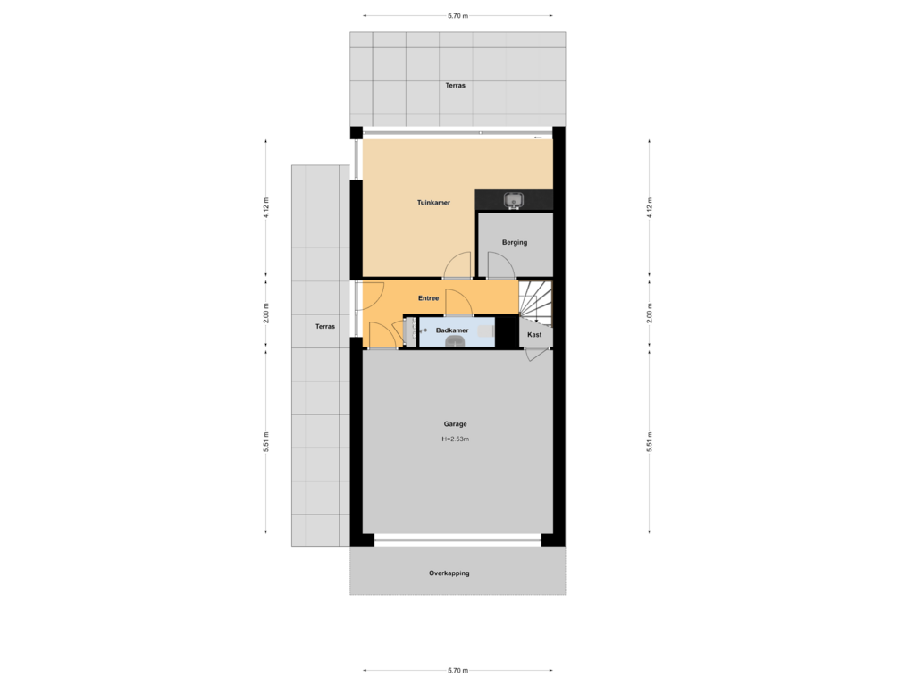 View floorplan of First floor of Struikheidelaan 69