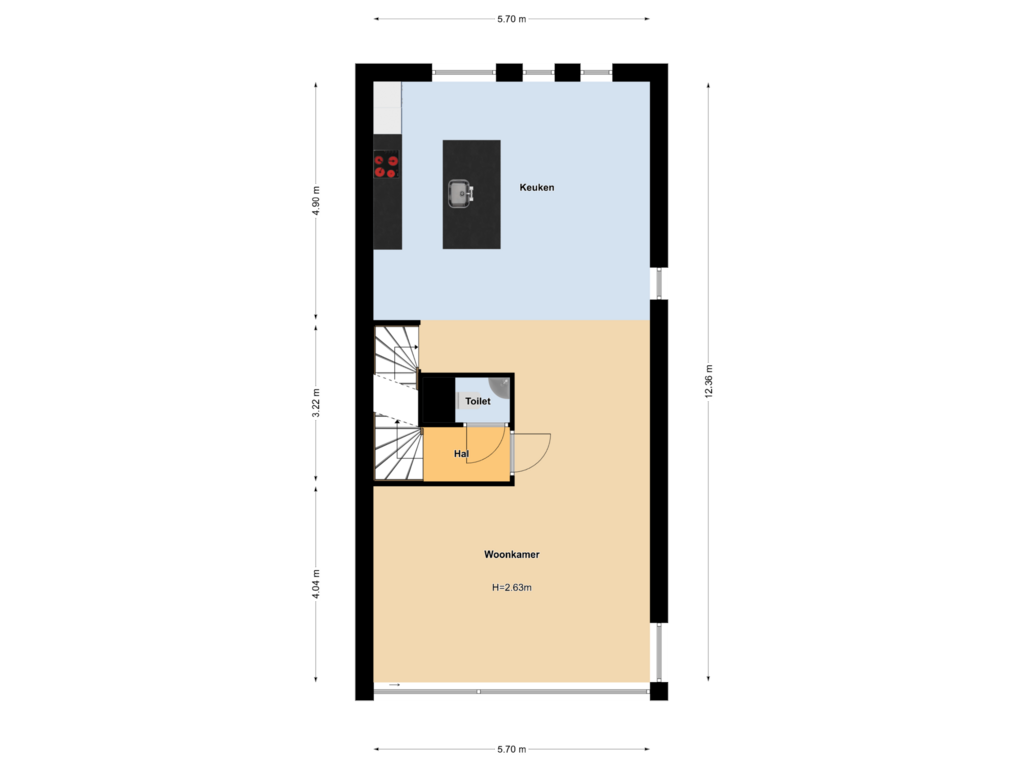 View floorplan of Floor 1 of Struikheidelaan 69