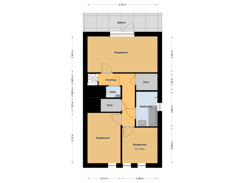 View floorplan of Floor 2 of Struikheidelaan 69