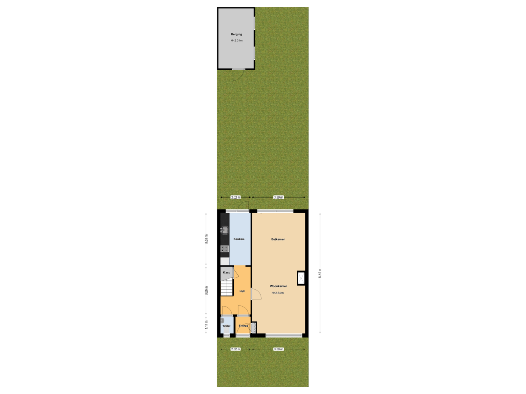 Bekijk plattegrond van Perceel overzicht van Zichtweg 36