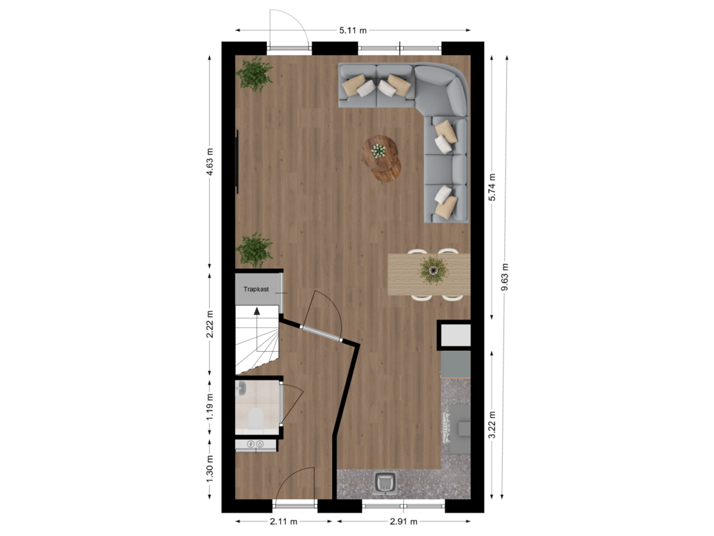 Bekijk plattegrond van Begane grond van Krabbelaar 45