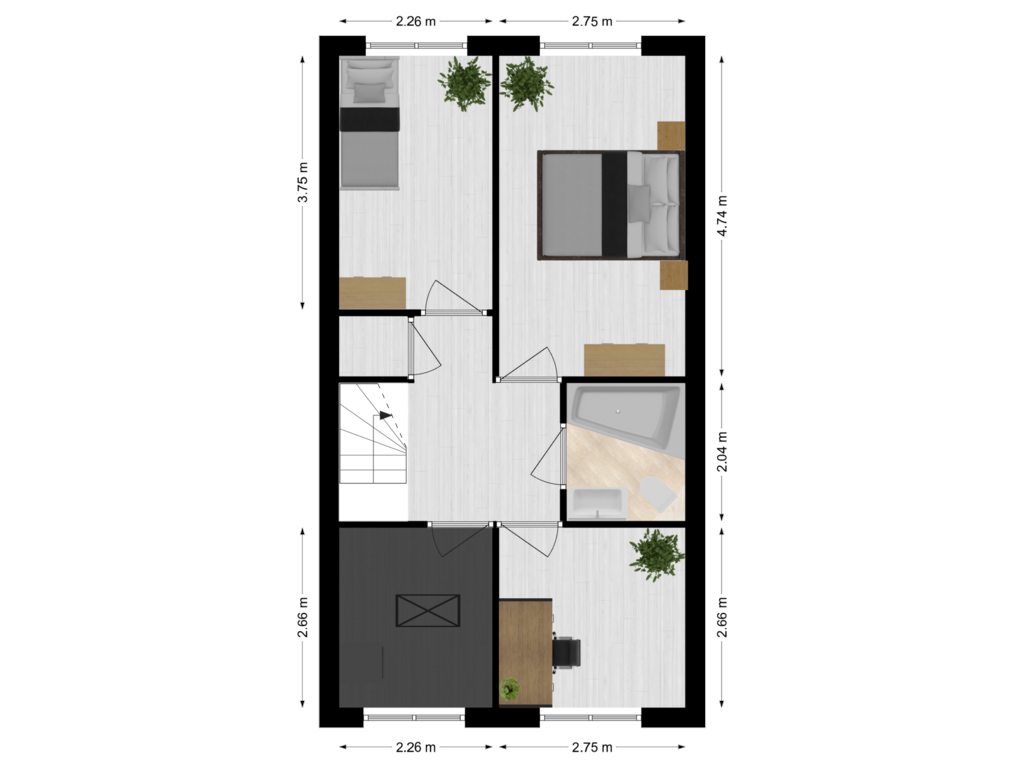 Bekijk plattegrond van Etage van Krabbelaar 45