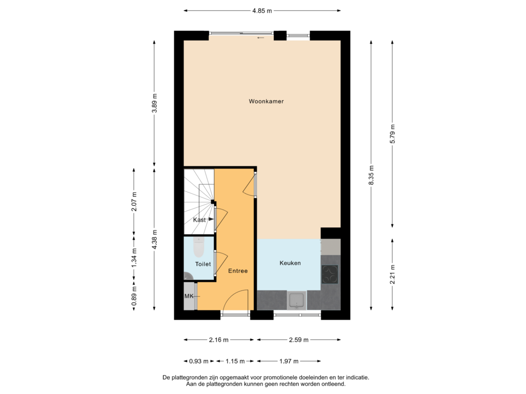 Bekijk plattegrond van Begane Grond van Dotterbloem 36