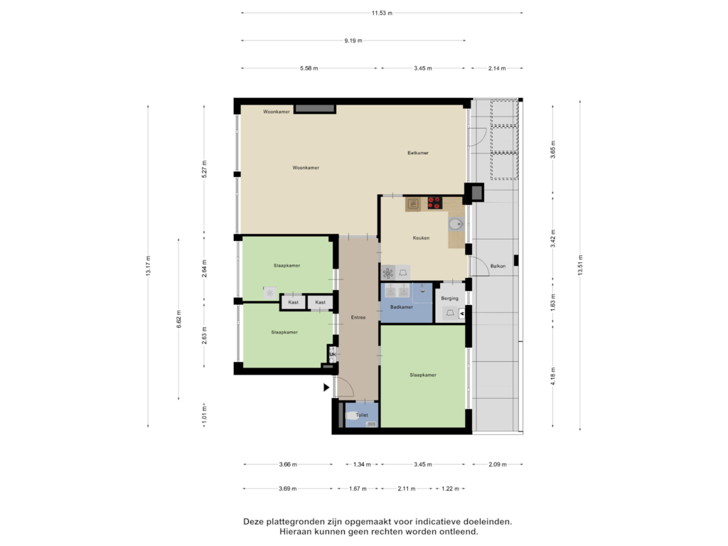 Bekijk plattegrond van Appartement van Kouvenderstraat 151