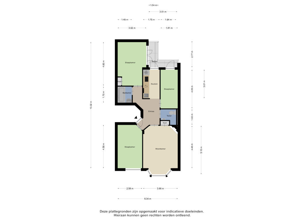 Bekijk plattegrond van Appartement van Westlandgracht 89-3