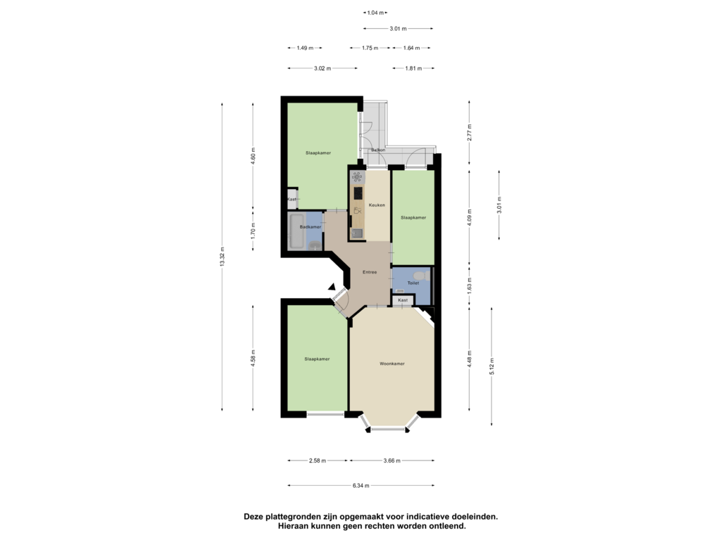 View floorplan of Appartement of Westlandgracht 89-2