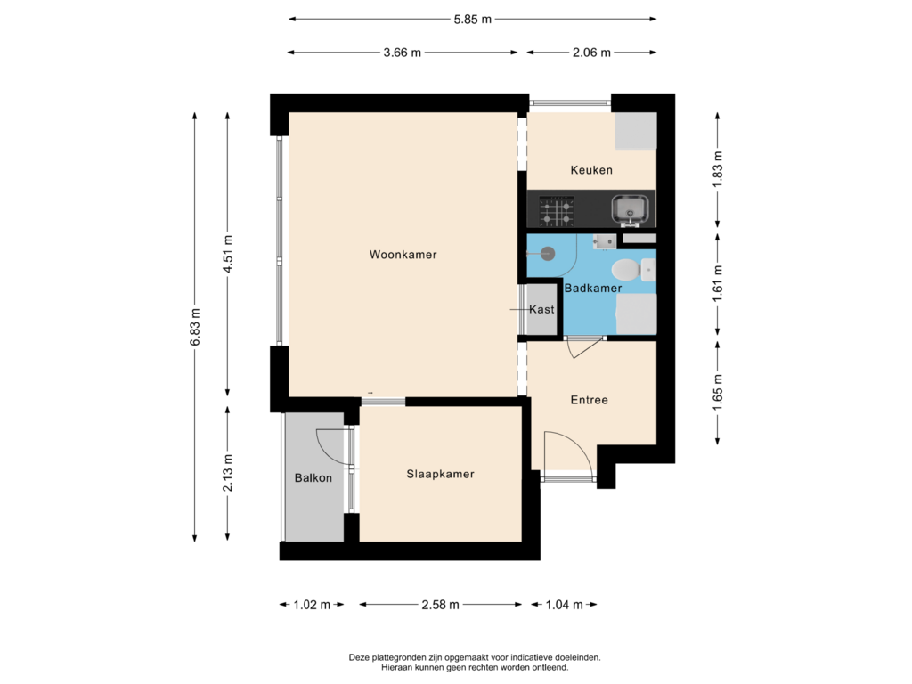 Bekijk plattegrond van Appartement van Tesselschadeplein 35