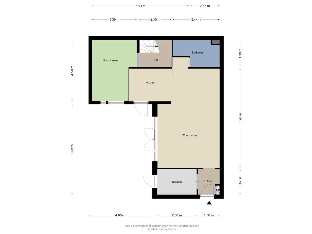 View floorplan of Begane grond of Hulkwerf 33