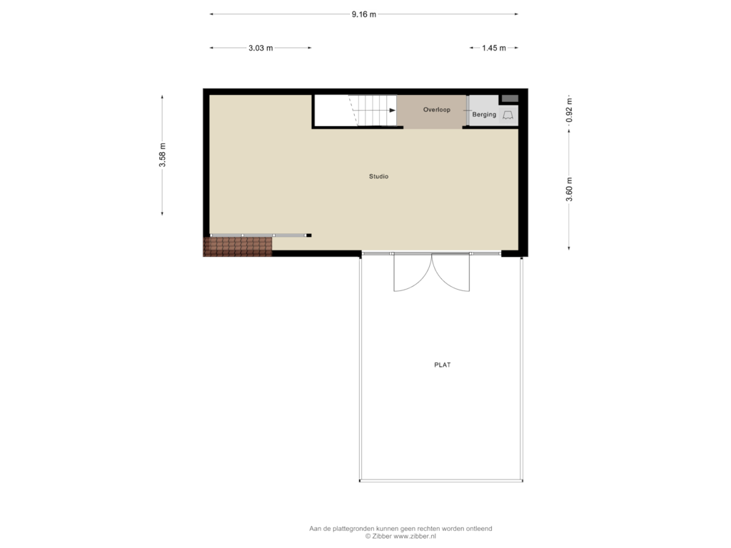 View floorplan of 1e Verdieping of Hulkwerf 33