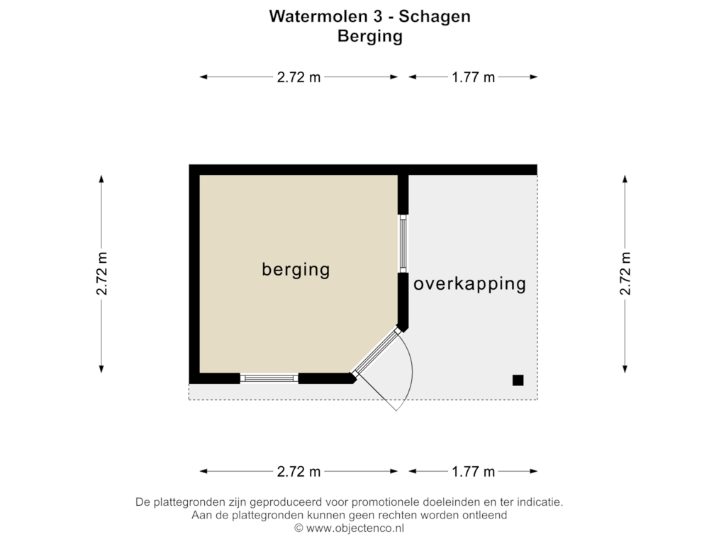 Bekijk plattegrond van BERGING van Watermolen 3