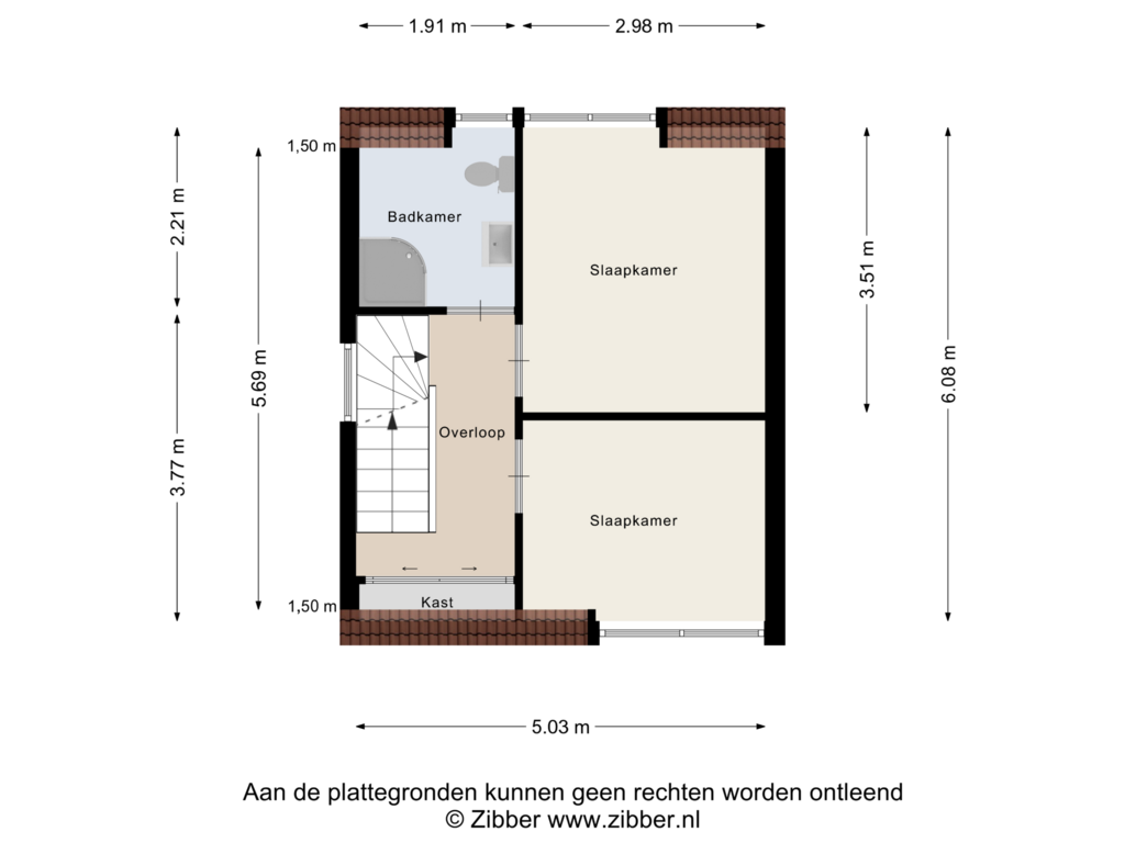 View floorplan of Eerste verdieping of Blekenweg 55