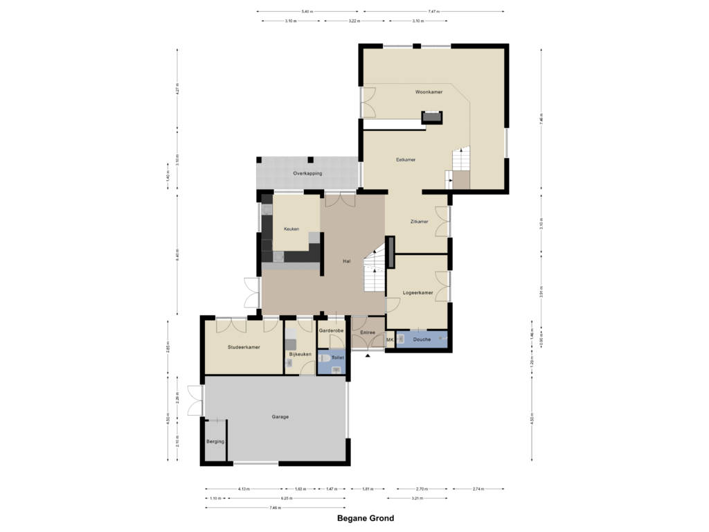 Bekijk plattegrond van Begane Grond van Meijbaan 6