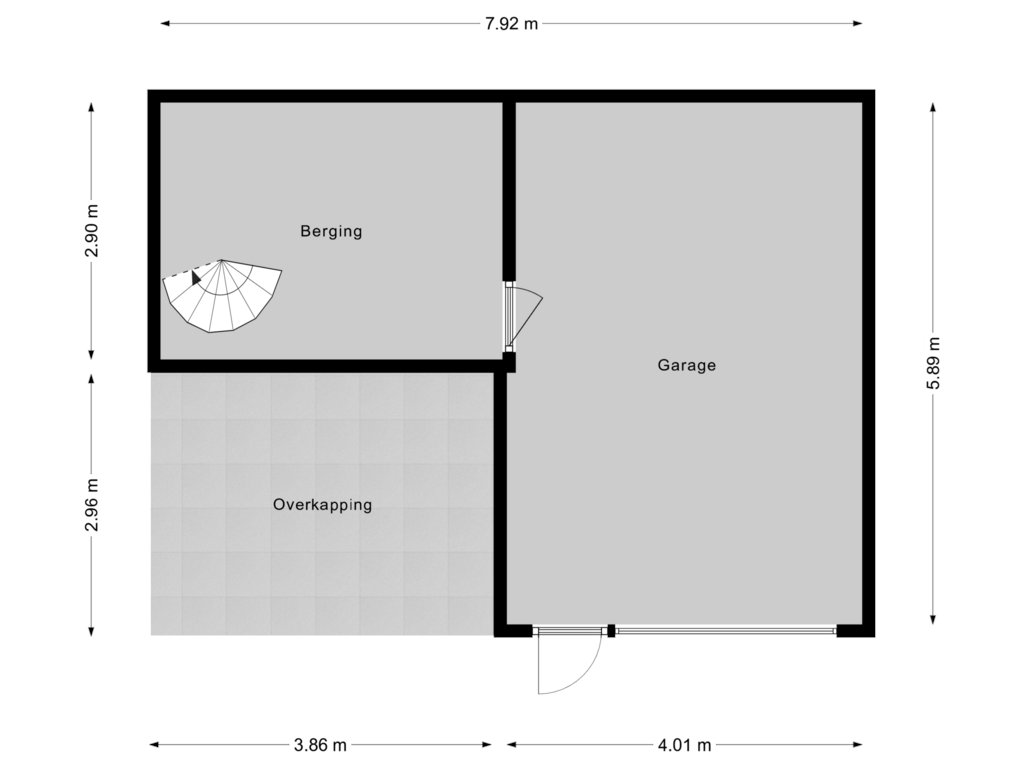 Bekijk plattegrond van Garage van Paul Krugerstraat 40