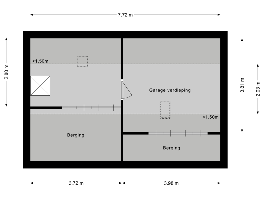 Bekijk plattegrond van Garage verdieping van Paul Krugerstraat 40