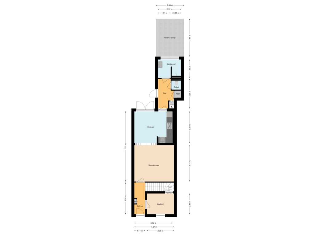 Bekijk plattegrond van Begane grond van Emmerikstraat 19