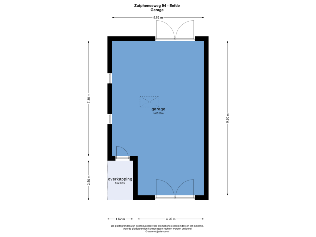 Bekijk plattegrond van GARAGE van Zutphenseweg 94