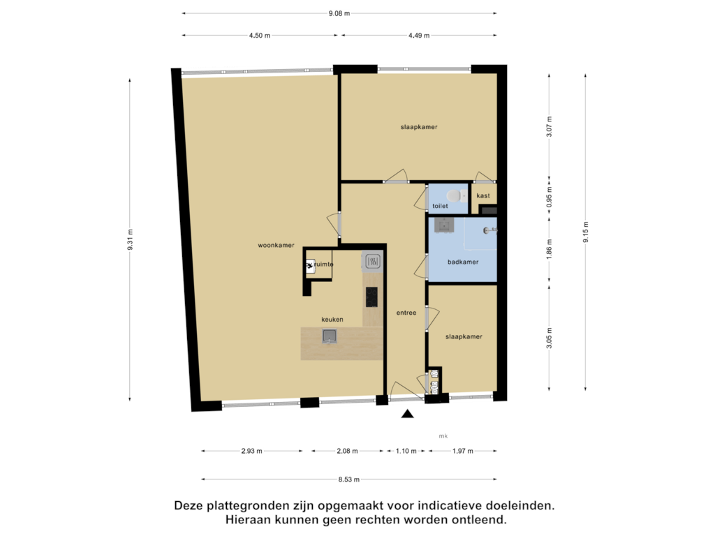 View floorplan of Appartement of Leenderweg 106