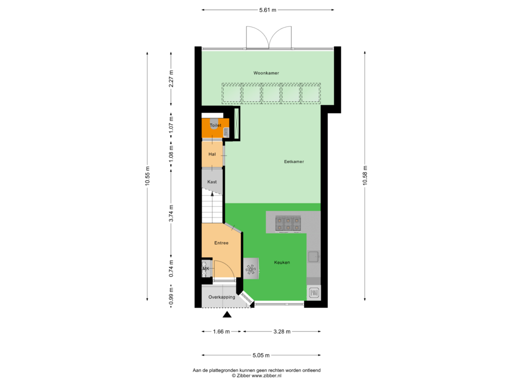 View floorplan of Begane Grond of Korte Heikantstraat 25