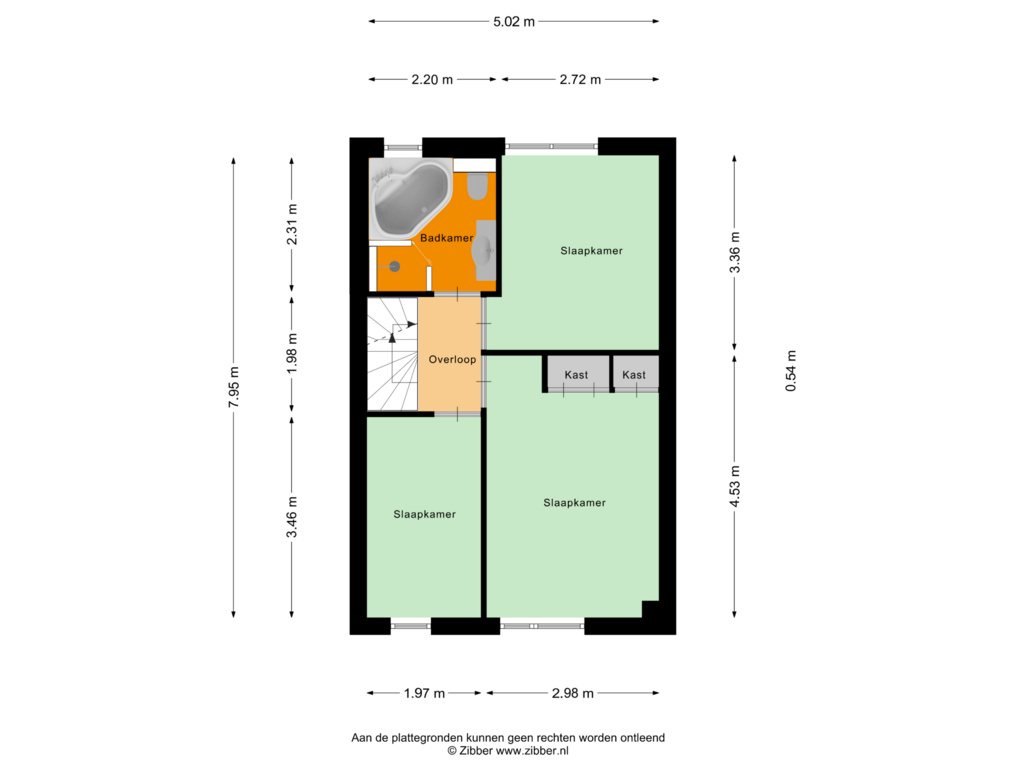 View floorplan of Eerste Verdieping of Korte Heikantstraat 25