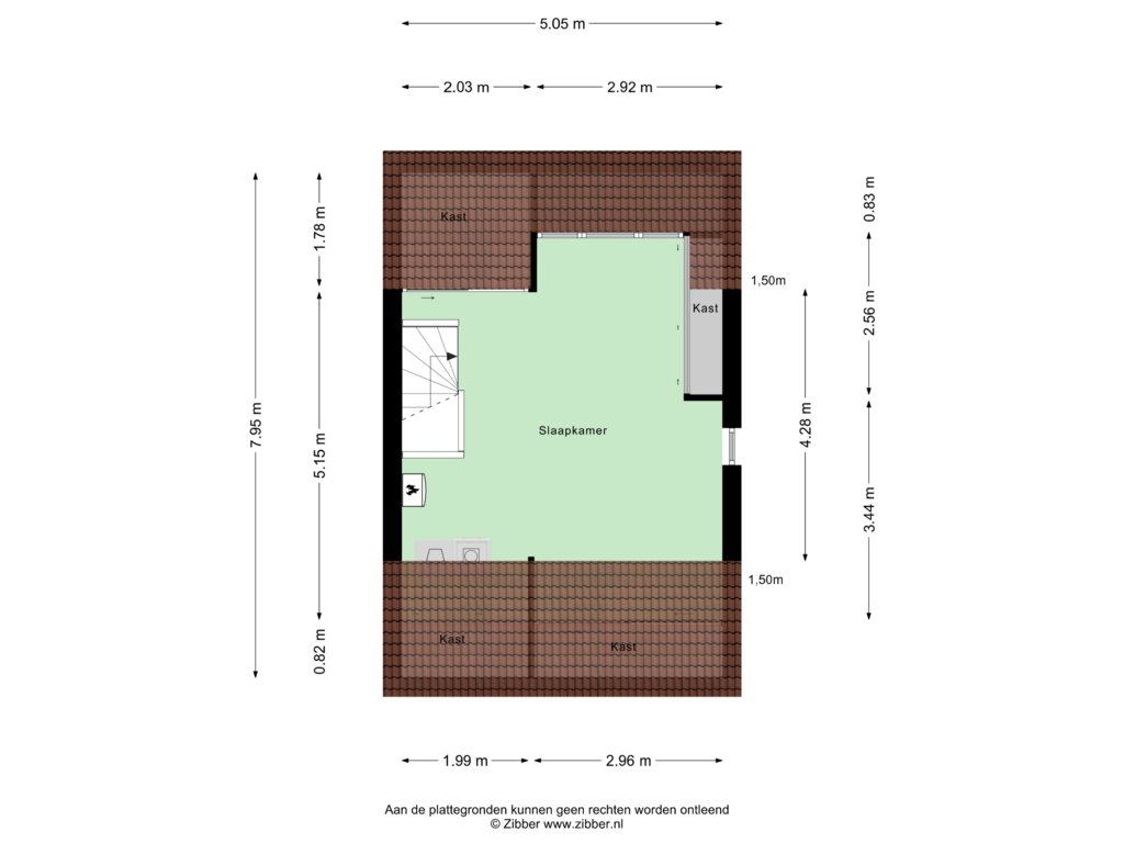 View floorplan of Tweede Verdieping of Korte Heikantstraat 25