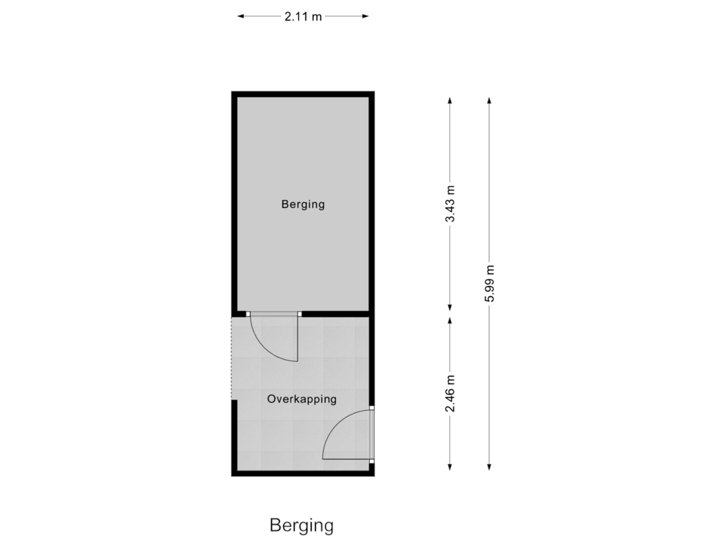 Bekijk plattegrond van Berging van Professor Gimbrèrelaan 115