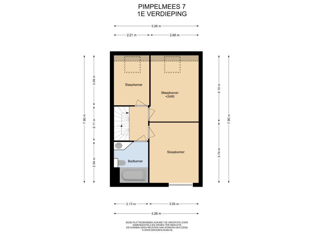 Bekijk plattegrond van 1E Verdieping van Pimpelmees 7