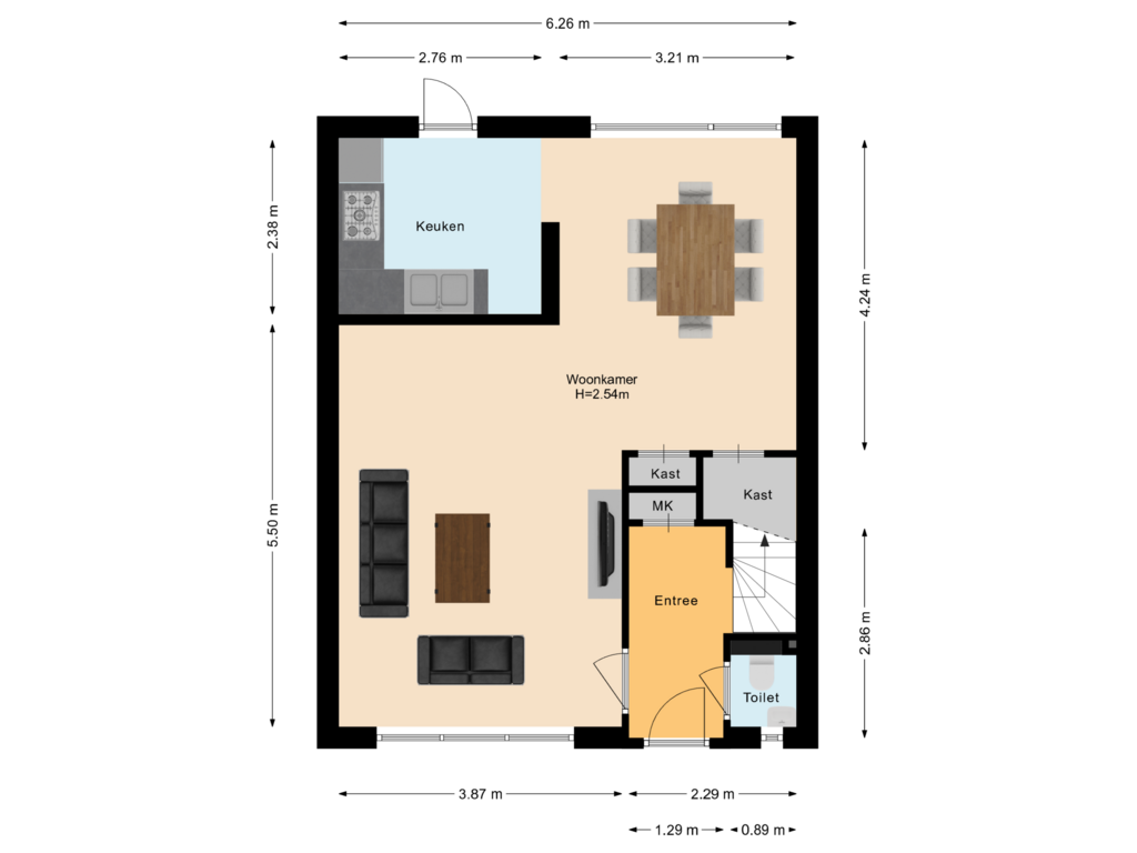 Bekijk plattegrond van Begane Grond van Frisostraat 5