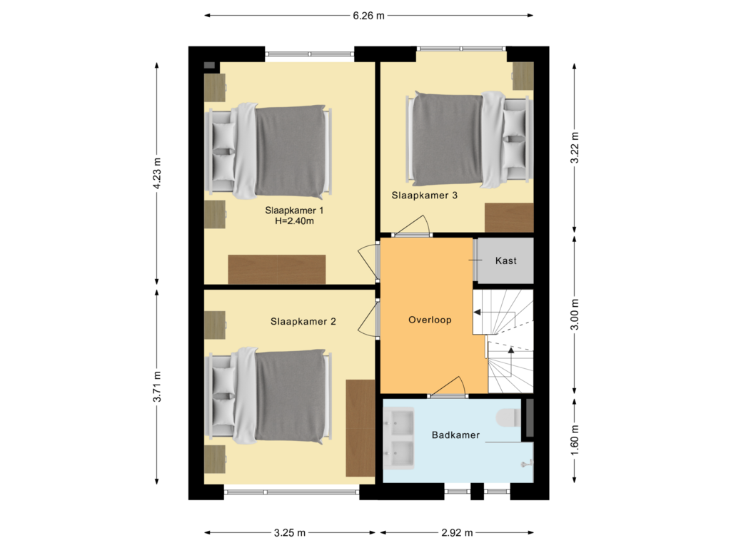 Bekijk plattegrond van Eerste Verdieping van Frisostraat 5