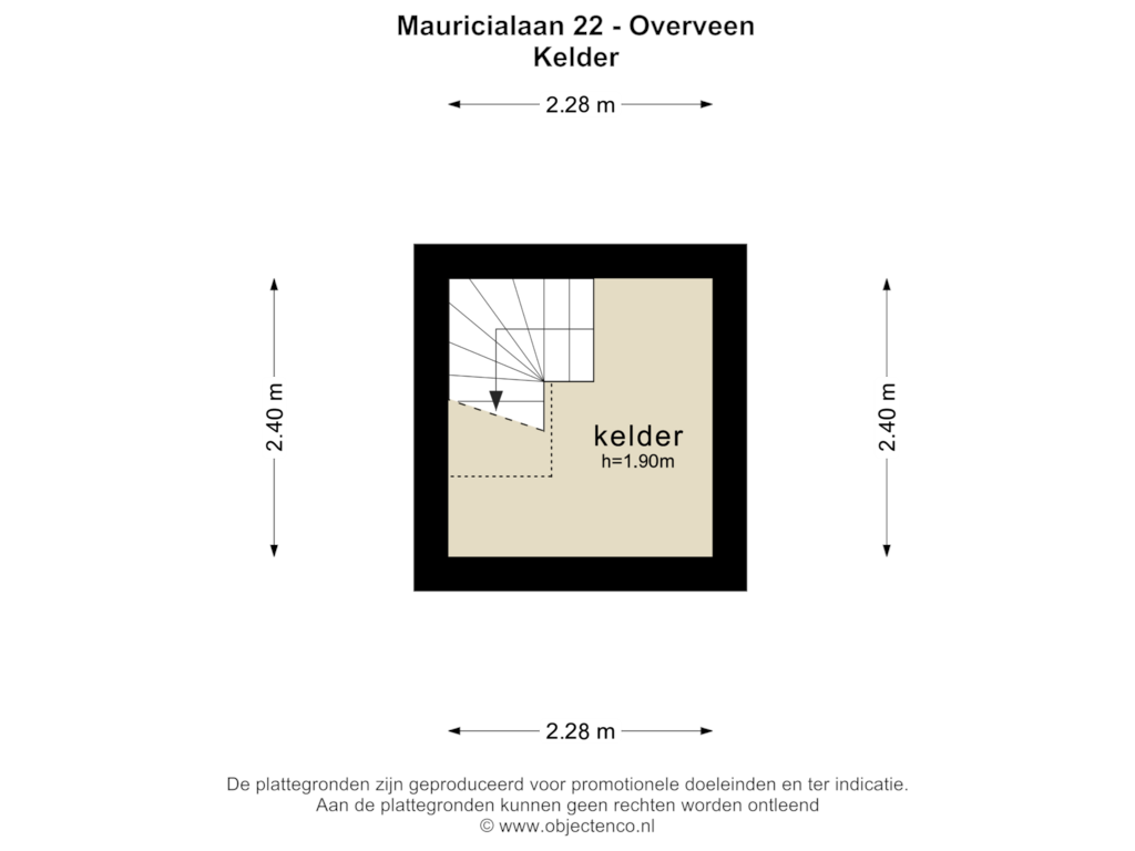 View floorplan of KELDER of Mauricialaan 22