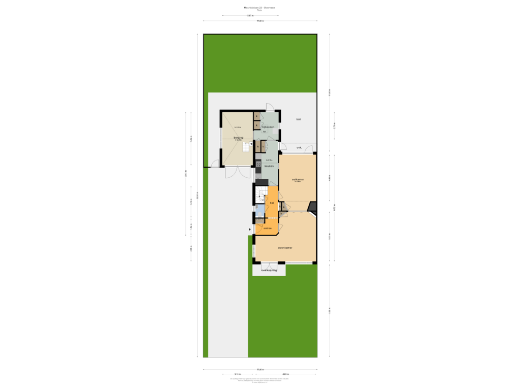 View floorplan of TUIN of Mauricialaan 22