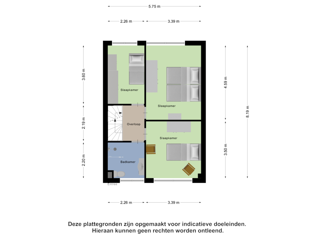 Bekijk plattegrond van Eerste Verdieping van Bekermos 23