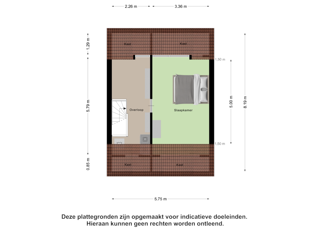 Bekijk plattegrond van Tweede Verdieping van Bekermos 23