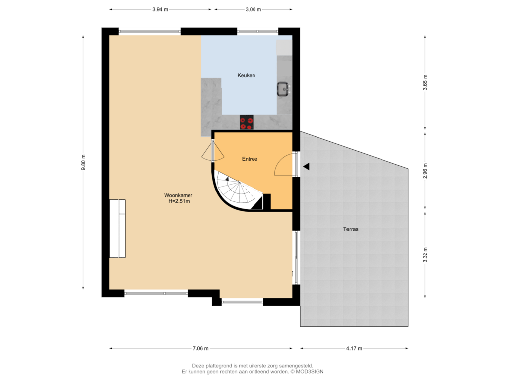 Bekijk plattegrond van Begane Grond van Kleine Sparrenlaan 14