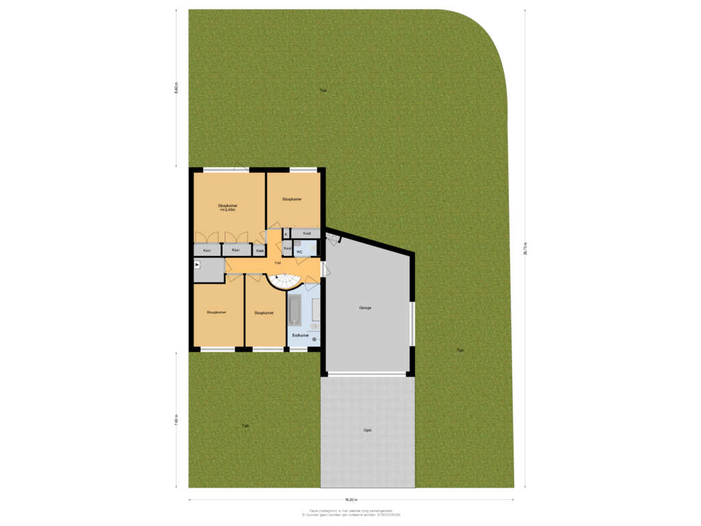 Bekijk plattegrond van Situatie van Kleine Sparrenlaan 14