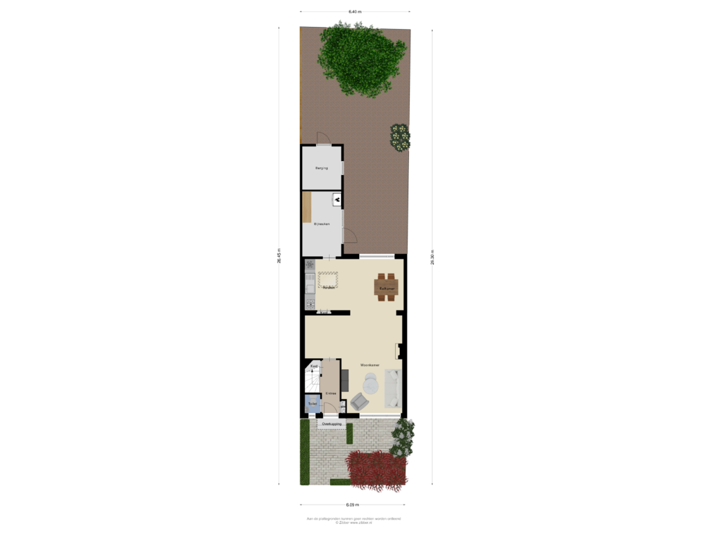 Bekijk plattegrond van Begane Grond _Tuin van Olympialaan 29