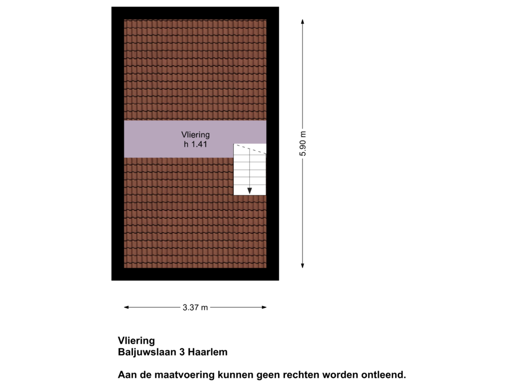 View floorplan of Vliering of Baljuwslaan 3